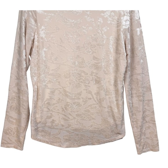 Sundance Top Blouse Womens Medium Floral Burnout Velvet Ivory Lined Whimsigoth - Picture 5 of 12